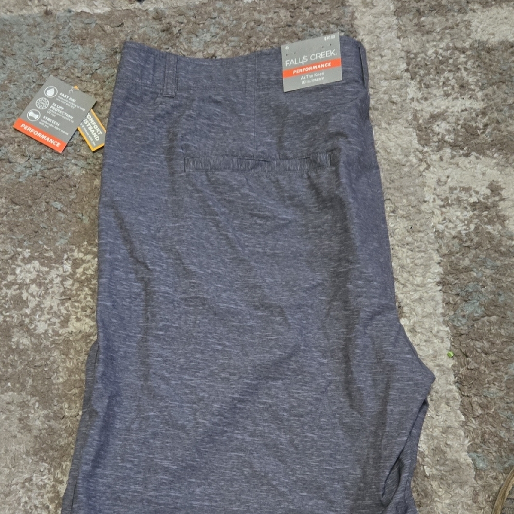 Falls Creek Men's Flat Front Shorts - Dark Gray